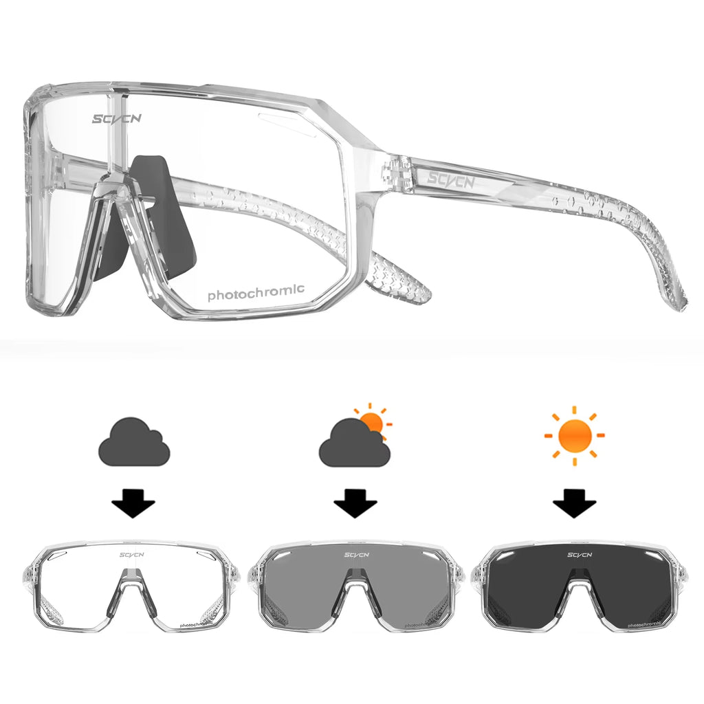 Photochromic Cycling Sunglasses MTB Glasses Road Bike Cycling UV400 Goggles Men Women Outdoor Bicycle Sports Eyewear New