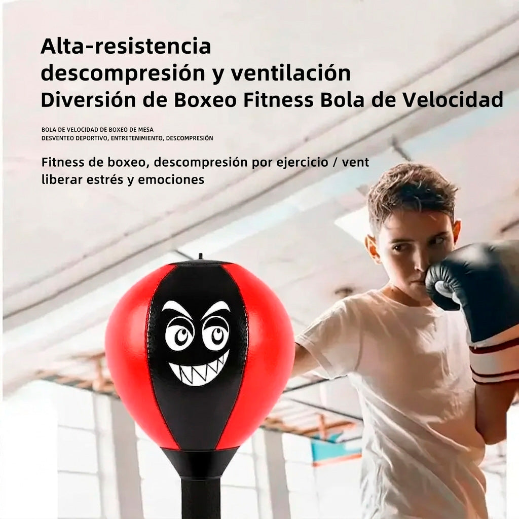 Saco de boxeo de escritorio con ventosa | Libera el estrés y mejora tus reflejos