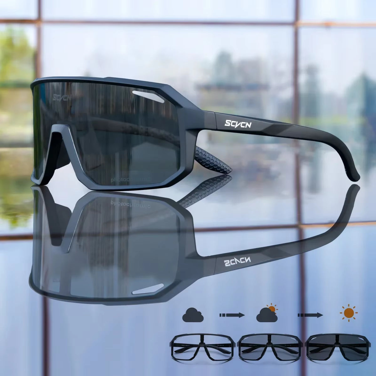 Photochromic Cycling Sunglasses MTB Glasses Road Bike Cycling UV400 Goggles Men Women Outdoor Bicycle Sports Eyewear New