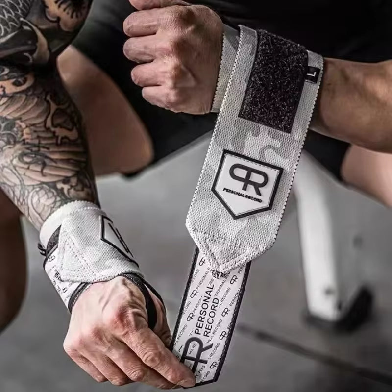 Camouflage Weightlifting Wrist Straps - Supportive Wraps for Strength Training and Gym Fitness