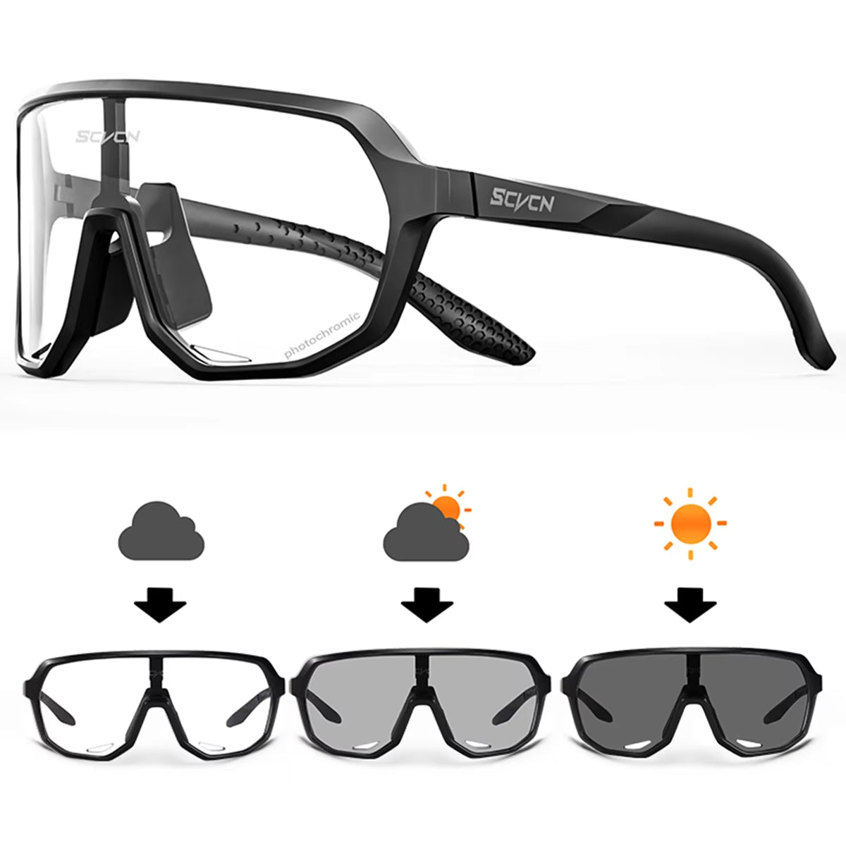 Photochromic Cycling Sunglasses MTB Glasses Road Bike Cycling UV400 Goggles Men Women Outdoor Bicycle Sports Eyewear New