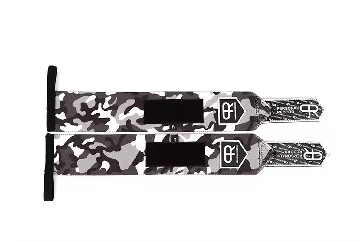 Camouflage Weightlifting Wrist Straps - Supportive Wraps for Strength Training and Gym Fitness