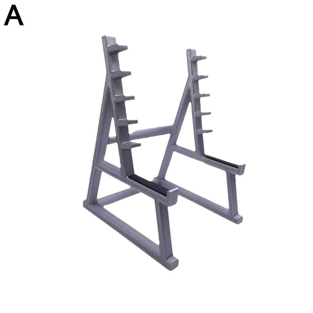 New with Barbells and Weights Barbell Rack Pen Holder Gym Theme Metal Stationery Storage Rack Mini Squat Rack Ornaments Gift