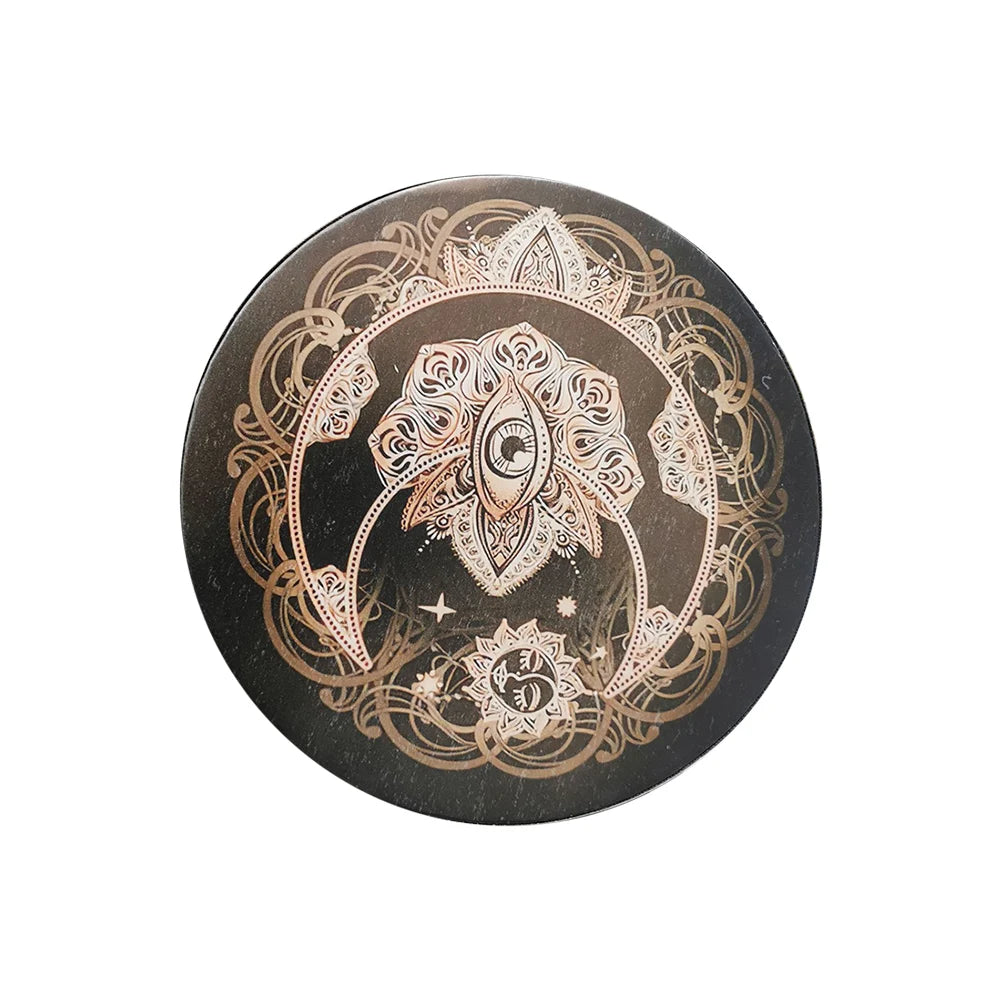 Alchemical Moon Drum Desktop Ornament Fashion Shaman Drum Tree of Life Sound Healing Tool for Family Friends Best Gift
