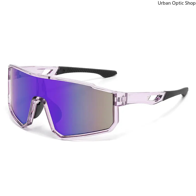 Unisex Statement Sunglasses - Colorful Mirrored 1-Piece Shield Design, Windproof UV400 Protection, Eyewear Fashion for Cycling, Beach Outfits, Driving/Ootd, Sunglasses for Women, Adult Unisex Wear, Reflective