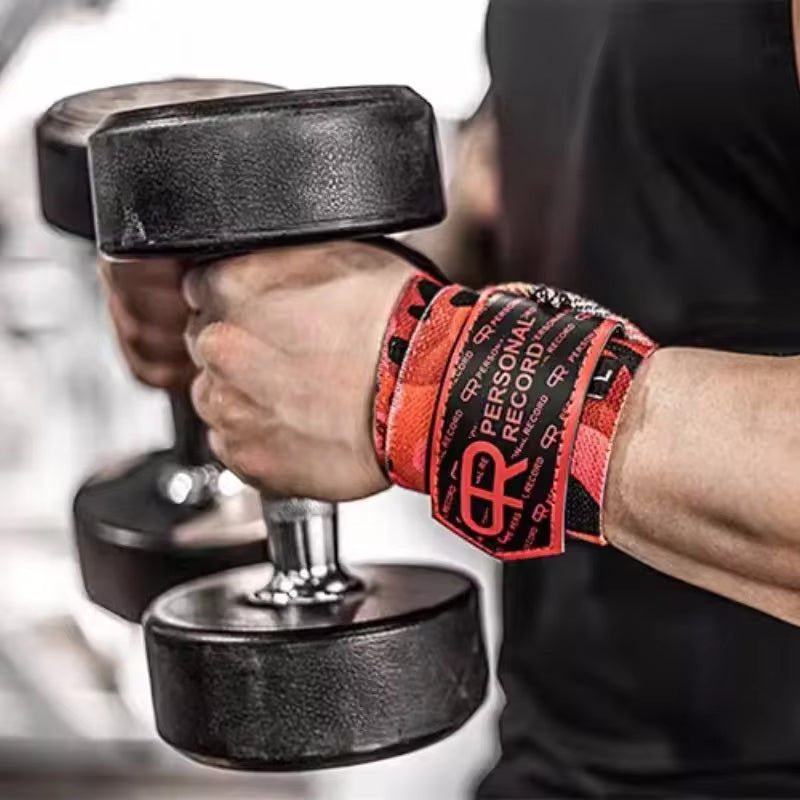 Camouflage Weightlifting Wrist Straps - Supportive Wraps for Strength Training and Gym Fitness
