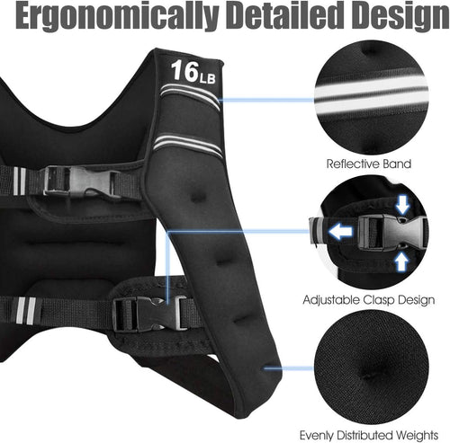 Weighted Vest for Women Men Kids, 16Lb/20Lb/30Lb Body Weight Vests