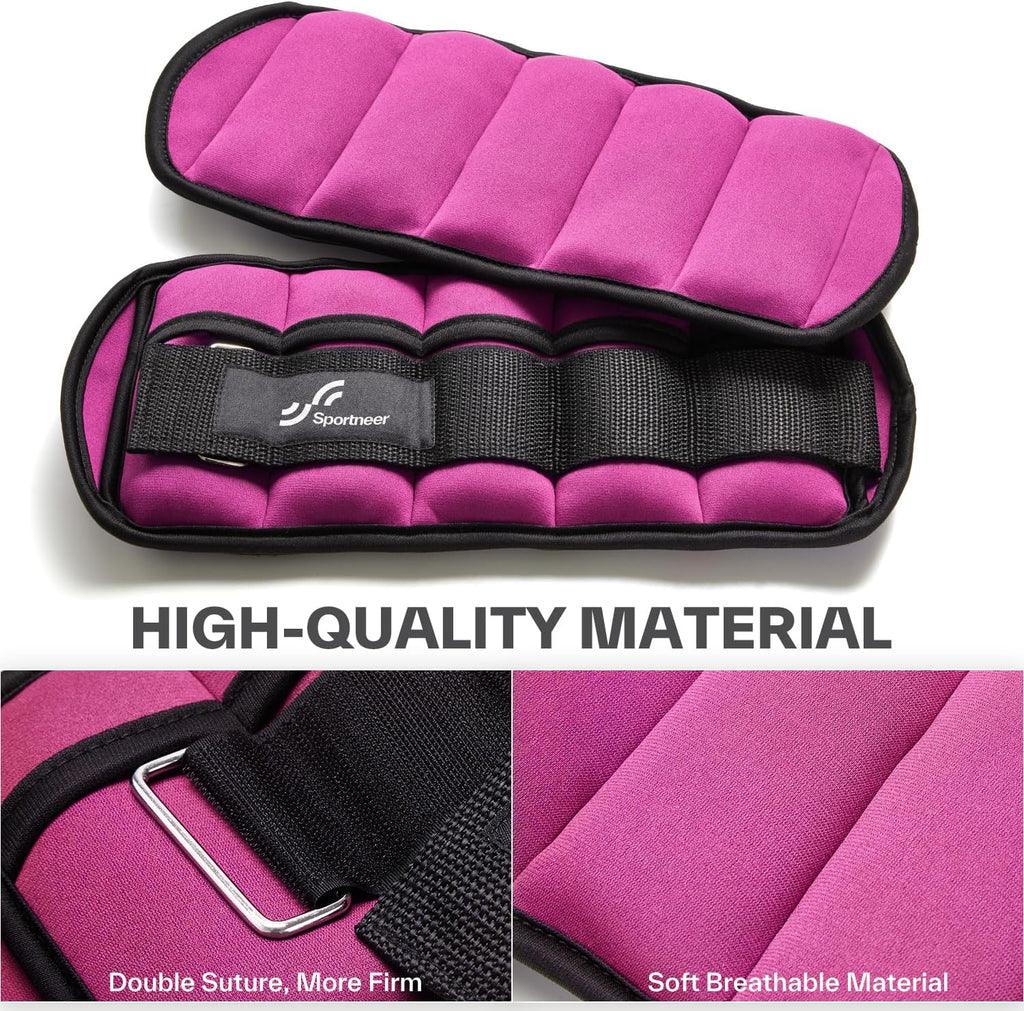 Adjustable Ankle and Wrist Weights for Women Pair of 4Lb/13Lb