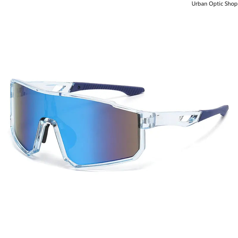Unisex Statement Sunglasses - Colorful Mirrored 1-Piece Shield Design, Windproof UV400 Protection, Eyewear Fashion for Cycling, Beach Outfits, Driving/Ootd, Sunglasses for Women, Adult Unisex Wear, Reflective