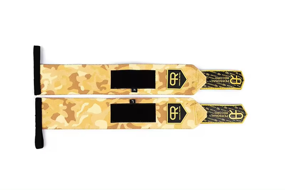 Camouflage Weightlifting Wrist Straps - Supportive Wraps for Strength Training and Gym Fitness