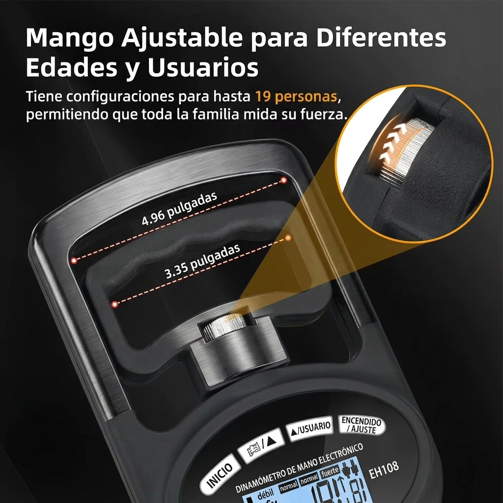Dinamómetro digital de mano | Mide tu fuerza de agarre con precisión