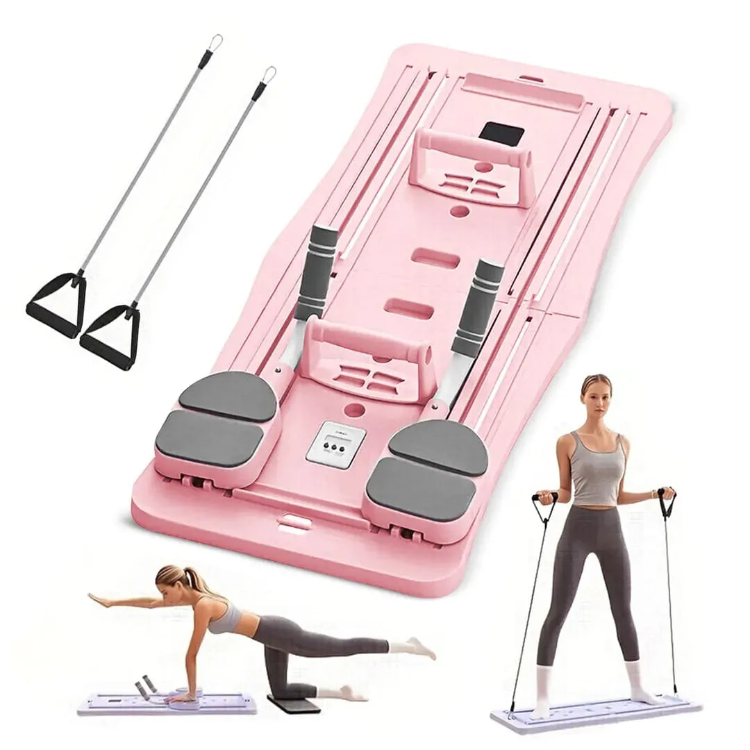 Tabla de Pilates Multifuncional con Bandas de Resistencia