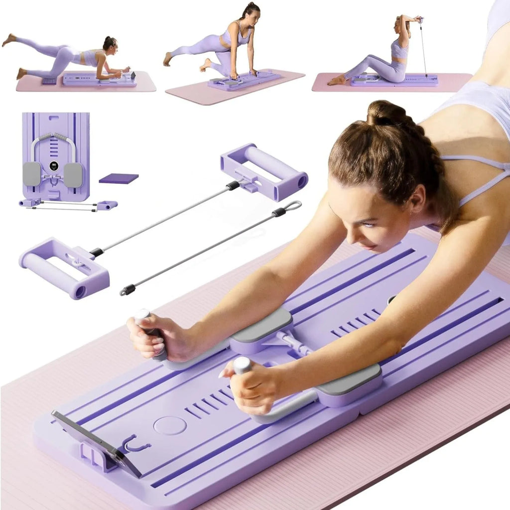 Tabla de Pilates Multifuncional con Bandas de Resistencia
