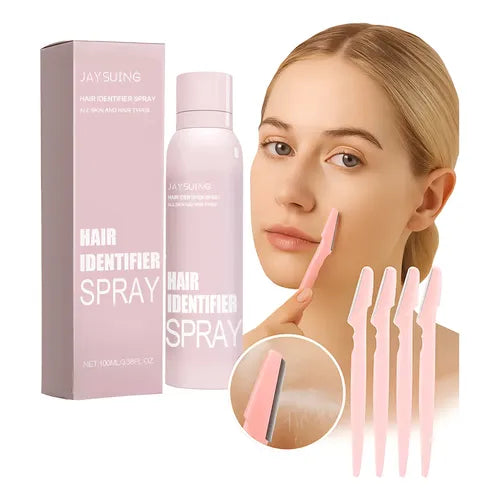 Kit de Depilación Facial con Spray Hidratante y Rasuradora