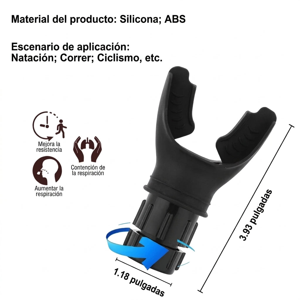 Dispositivo Portátil de Entrenamiento Respiratorio con Resistencia Ajustable